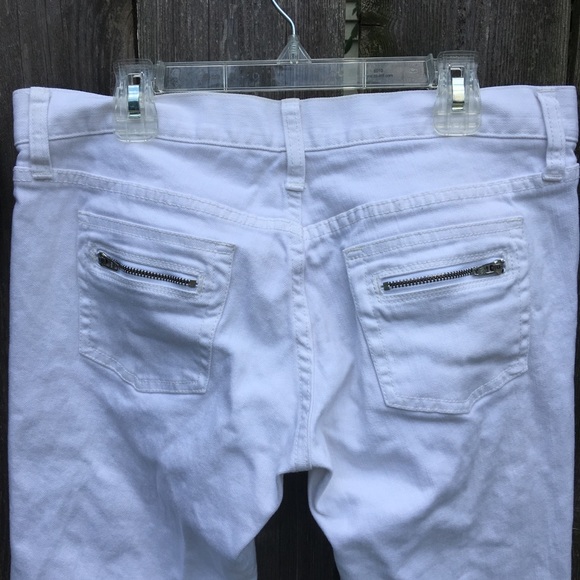 London Jean~White Distressed Jeans - Picture 10 of 16